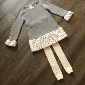 Catherine Malandrno Girls Sweater Dress & Pantyhose Set Size 6×